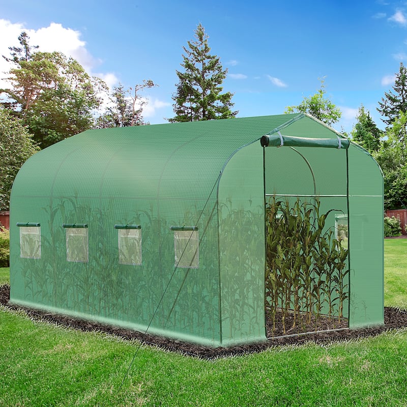 Steeple Walk-in Greenhouse - Plastic/Steel - Portable