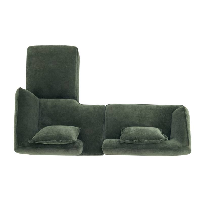 Christopher Knight Home - Modern Upholstered Sectional Sofa with Curved Silhouette