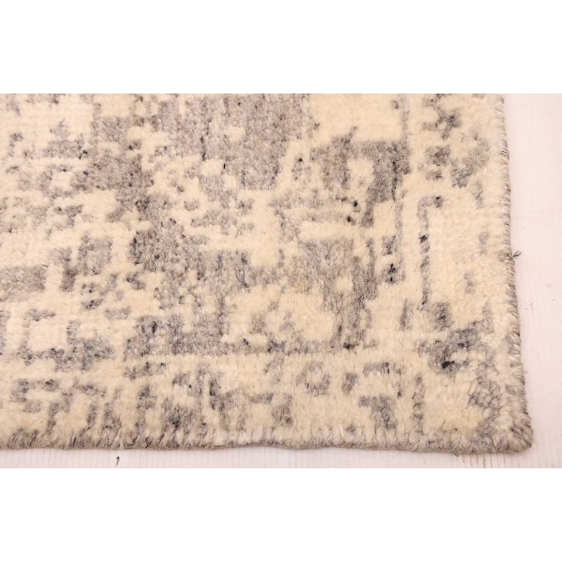 ECARPETGALLERY Hand-knotted Jules Serapi Dark Grey Wool Rug - 9'0 x 12'0