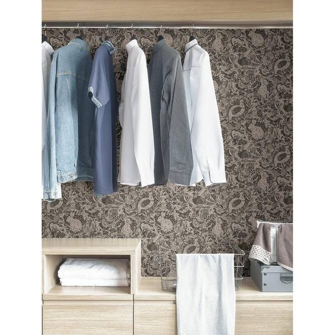 NuWallpaper Charcoal Terrene Peel & Stick Wallpaper