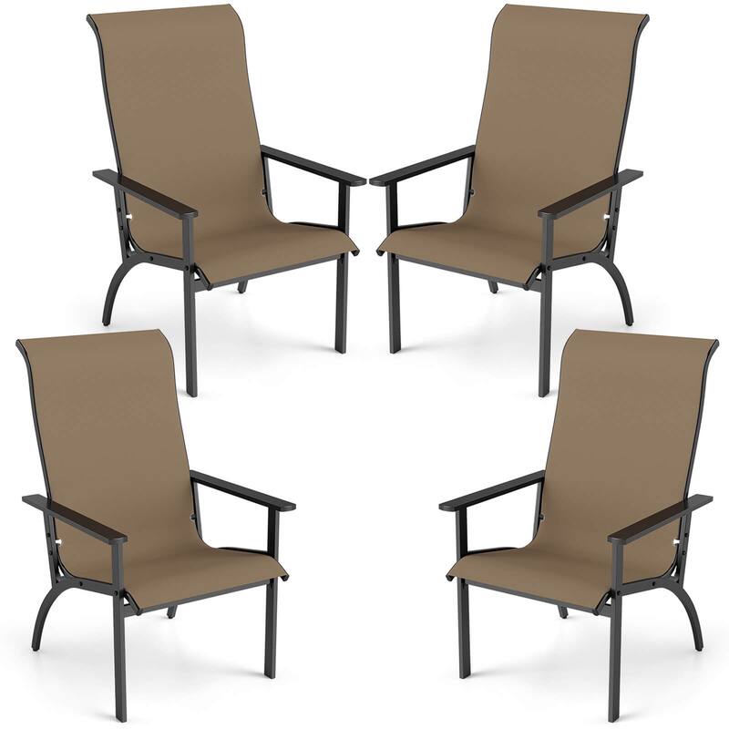 Costway 1/2/4PCS Adirondack Chair with 400 lbs Weight Capacity High