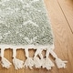 preview thumbnail 65 of 117, SAFAVIEH Berber Fringe Shag Leatha Trellis Rug 6'7" Square - Sage/Ivory - Square