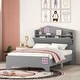 preview thumbnail 11 of 34, Wooden Full/Twin Size House Bed with Storage Headboard - Sturdy Plywood and Particle Board Construction, for Kids