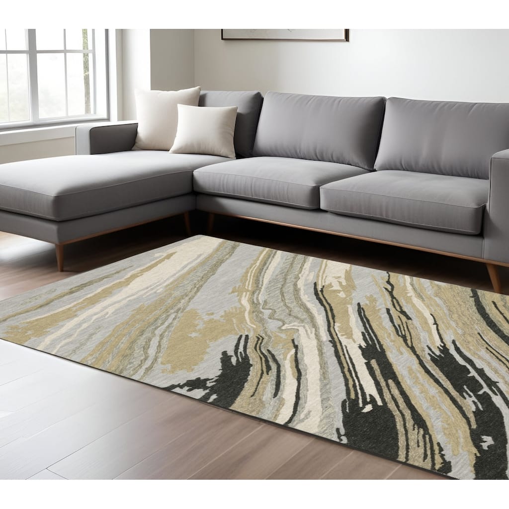 HomeRootsAbstract Modern Rectangle Area Rug
