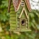 preview thumbnail 38 of 46, Glitzhome Hanging Distressed Solid Wood Birdhouse