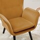 preview thumbnail 88 of 92, Upholstered Wingback Armchair Leisure Accent Chair, Single - 40.55" H x 28.34" W x 33.1" D