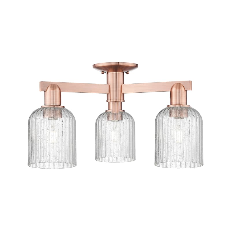 Innovations Lighting Downtown Urban - Bridal Veil - 3 Light 23" Semi-Flush Mount Light