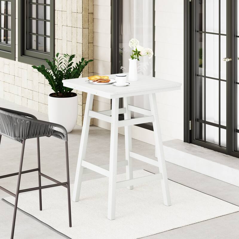 Laguna Hdpe All Weather Outdoor Patio 30" Square Bar Table