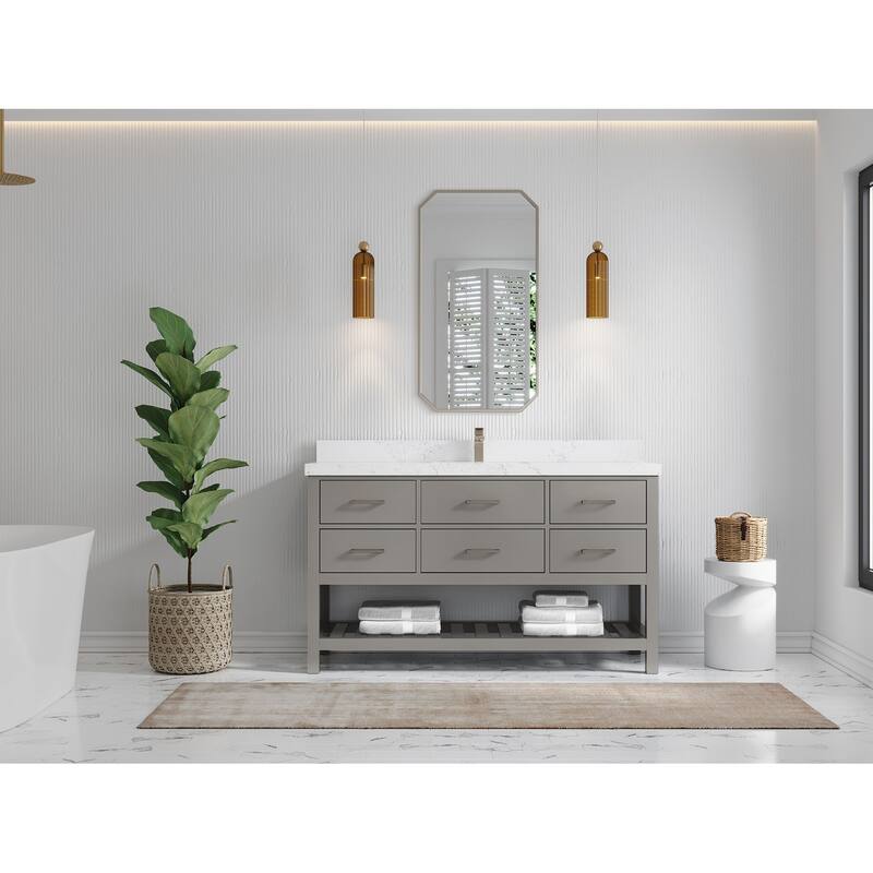 Willow Collections 60 in. W x 22 in. D Parker Single Sink Bathroom Vanity with Countertop