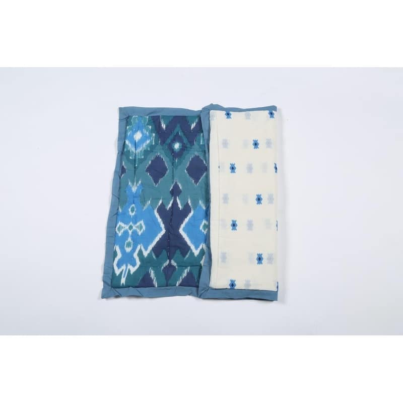 Timbergirl cotton hand printed tribal quilt with 2 shams