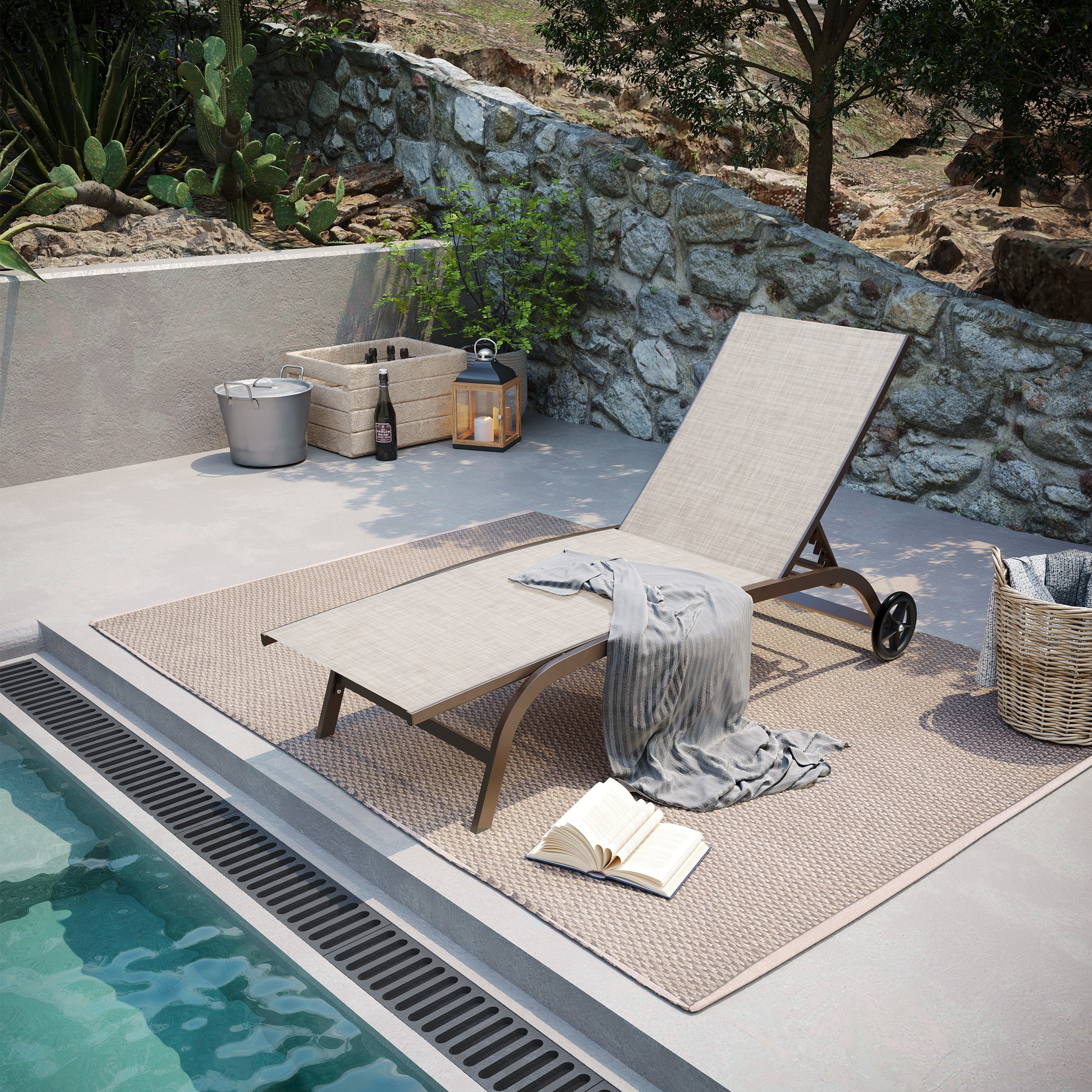Metal outdoor chaise lounge new arrivals