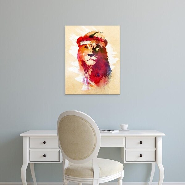Easy Art Prints Robert Farkas's 'Gym Lion' Premium Canvas Art