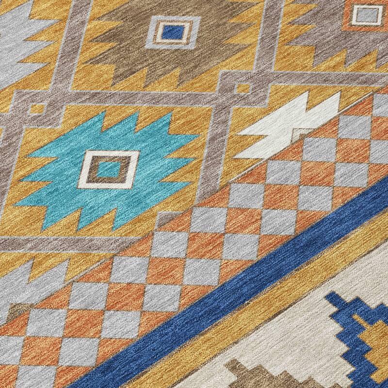 Machine Washable Indoor/ Outdoor Global Clemente Chantille Rug