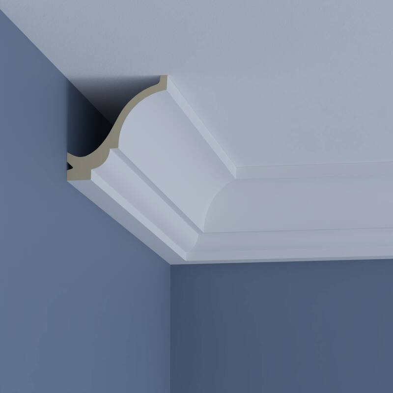 5 7/8"H x 5 3/4"P x 8 1/8"F x 94 1/2"L Eleanor Crown Moulding - 1-Pack