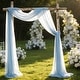preview thumbnail 4 of 12, Garvee 3 Panels Wedding Arch Draping Fabric, 2.5x19.5 ft Chiffon Draping Fabric, for Ceremony Reception Bridal Shower