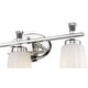 preview thumbnail 3 of 1, 3-Light Polished Nickel 21 Inch Bath Vanity Light with Frosted Glass