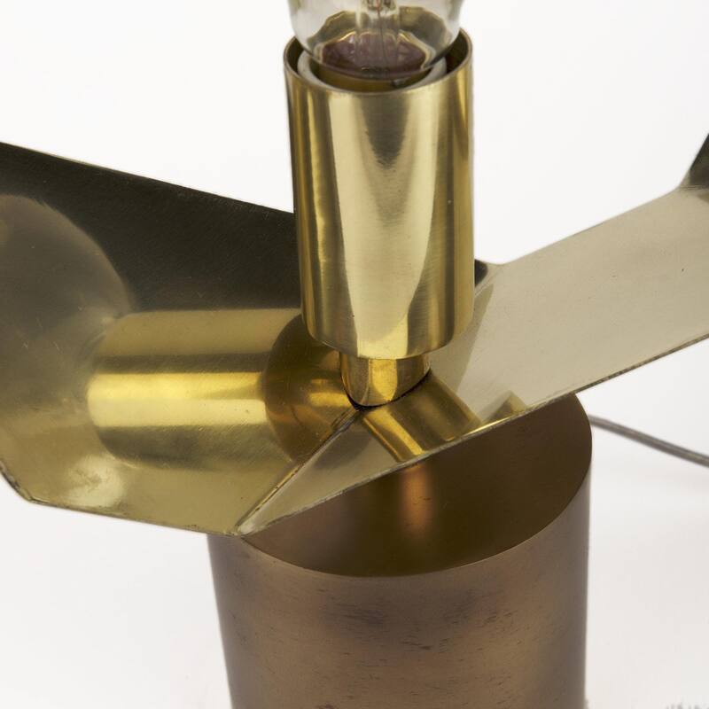 Shamir 15L x 15W Gold Geometric Metal Table Lamp - 14.5L x 14.5W x 18.7H