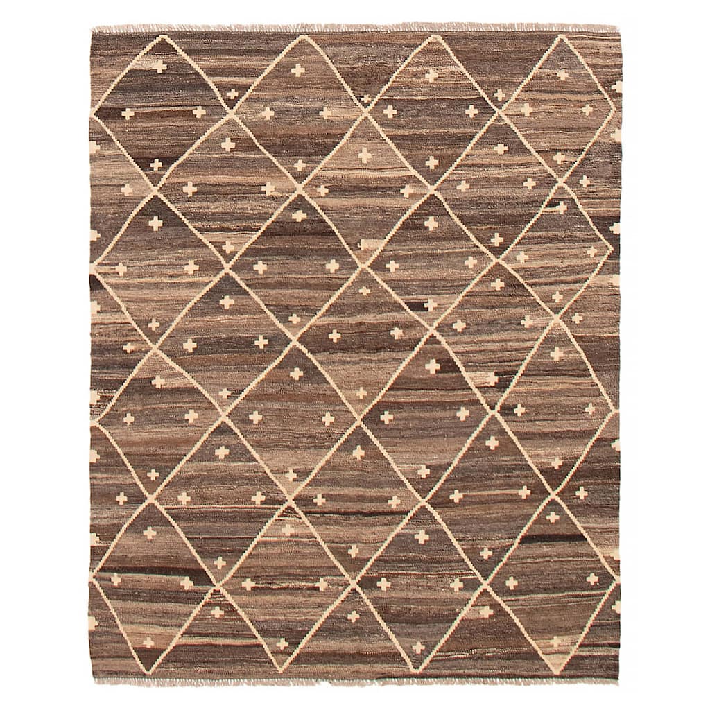 Sivas Brown Kilim 5'1" x 6'4" - 5'1 x 6'4