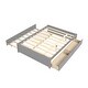 preview thumbnail 9 of 16, Simple Platform Bed Full Size Wood Bed Frame with Twin Trundle and 2 Drawers Suit for Kids Bedroom, No Box Spring Needed Grey
