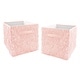 preview thumbnail 1 of 0, Pink Floral Rose Foldable Fabric Storage Bins - Solid Light Blush Flower Luxurious Elegant Princess Vintage Boho Shabby Chic