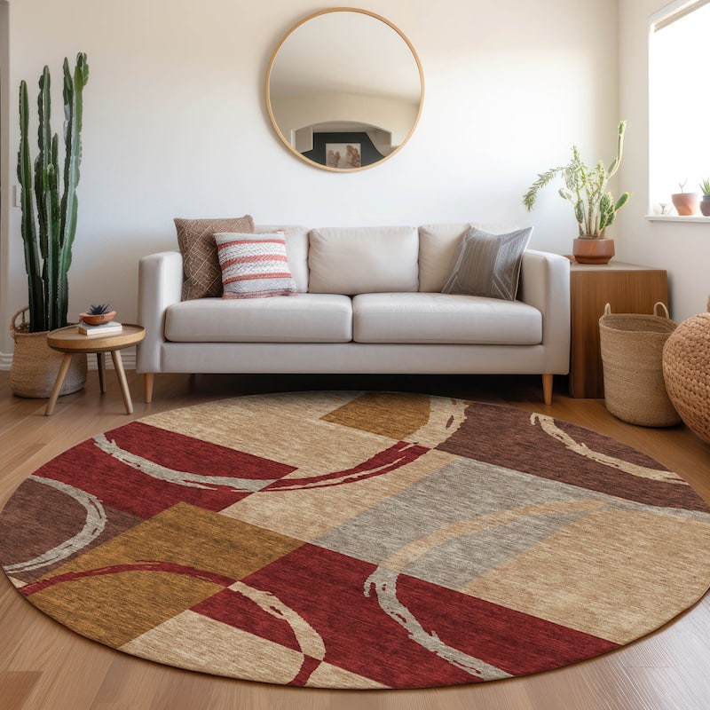 Premium Washable Super Soft Modern Casual Mayfield Rug - Wheat - 8' x 8'