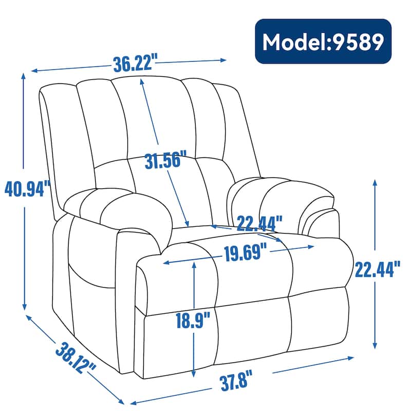 Dual Motor Power Lift Chenille Recliner w/Massage and Heat, Living Room Single Recliner Sofa w/Power-Remote, Infinite Position