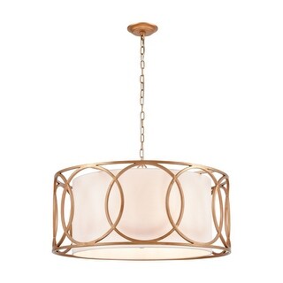 Light Chandelier Ringlets Matte Gold 