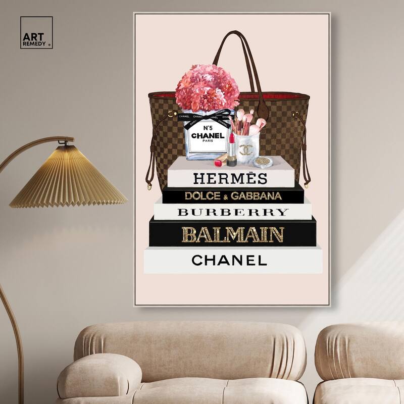 Pretty Spring Time Books Glam Canvas by Art Remedy