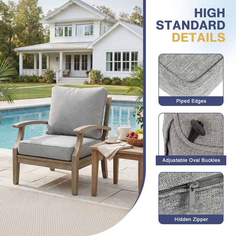 Aoodor Outdoor Seat/Back Cushion Set of 2