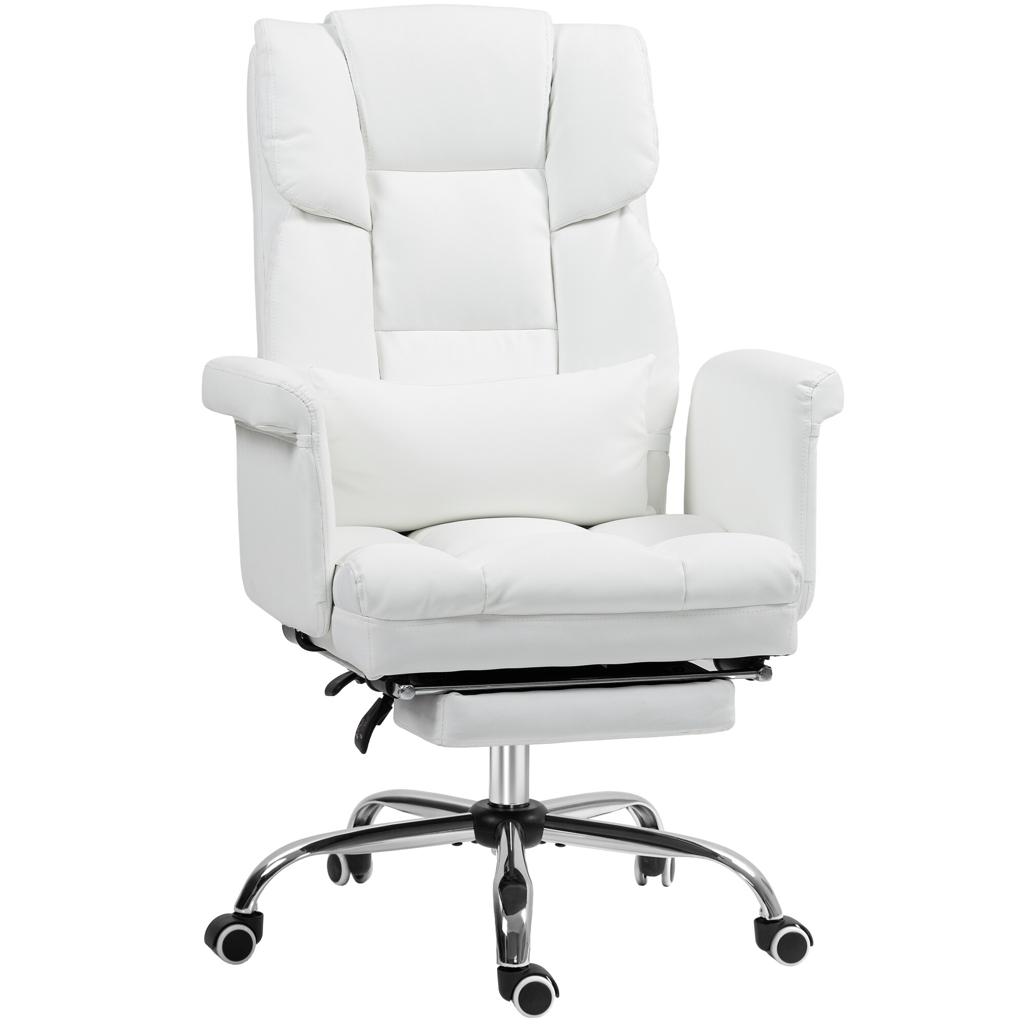 PU Leather Ergonomic Chair, with Swivel Wheels Office Chair with