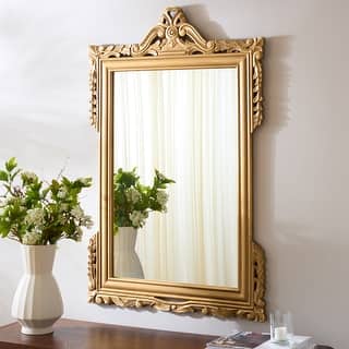 SAFAVIEH Pedimint Gold 31 x 47-inch Rectangle Decorative Mirror - 31" x 47" x 0.8"