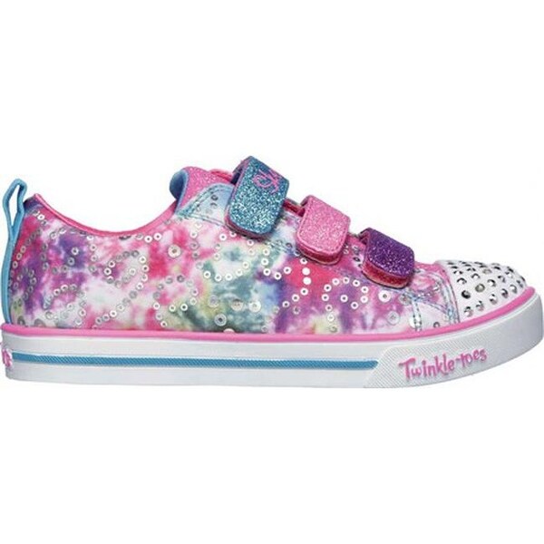 Skechers Girls/' Twinkle Toes Sparkle Lite Rainbow Brights Sneaker