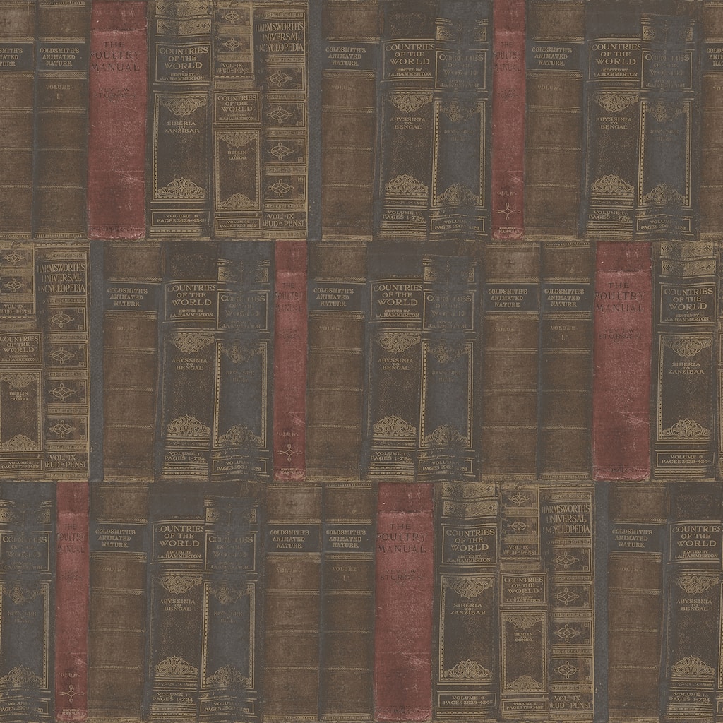 Galerie Wallcoverings Nostalgie Collection Library Books Non-woven Matte Wallpaper Roll