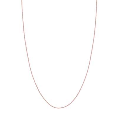 Curata 14k Rose Gold 1.25mm Round Wheat Chain Necklace (Lobster)
