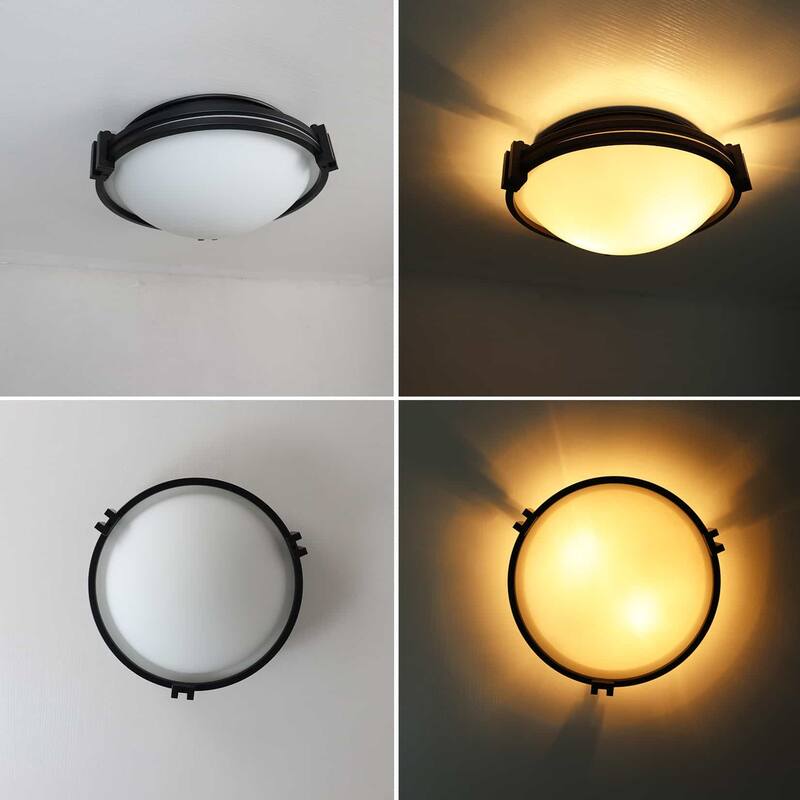 Robben Modern Flush Mount Ceiling Lighting 12-Inches , 2-Lights