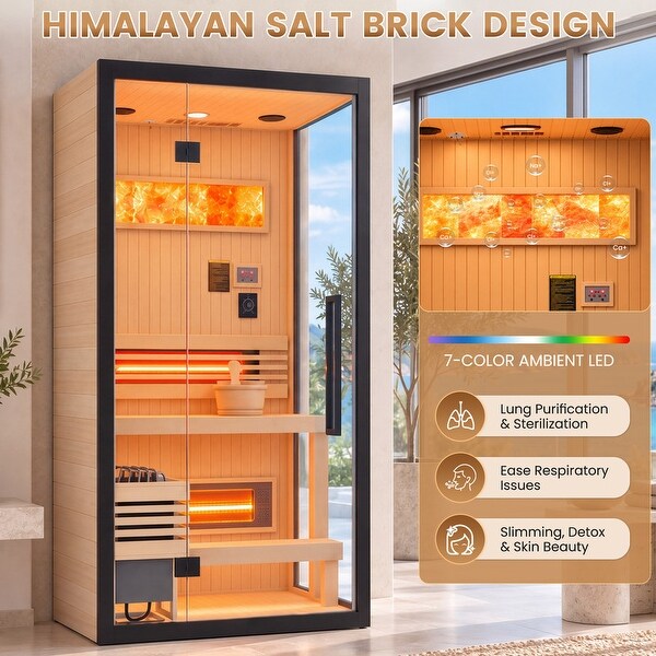EROMMY Dual-Therapy Home Sauna (Infrared & Steam Multiple Styles