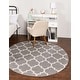 preview thumbnail 62 of 66, Contemporary Akiva Collection Area Rug 10' Round - Dark Gray
