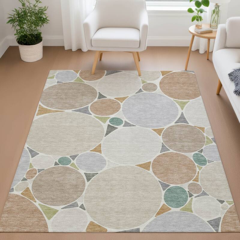 Machine Washable Indoor/ Outdoor Contemporary Rowan Chantille Rug
