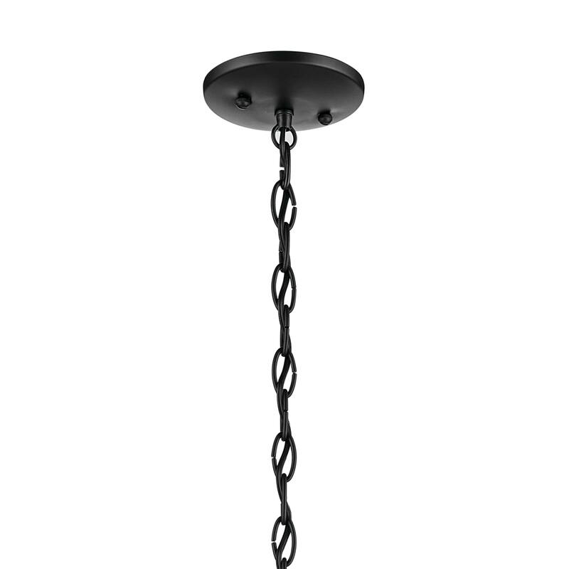 Kichler Lighting Jolie 2-Light Pendant Semi Flush with Satin Etched Glass in Black