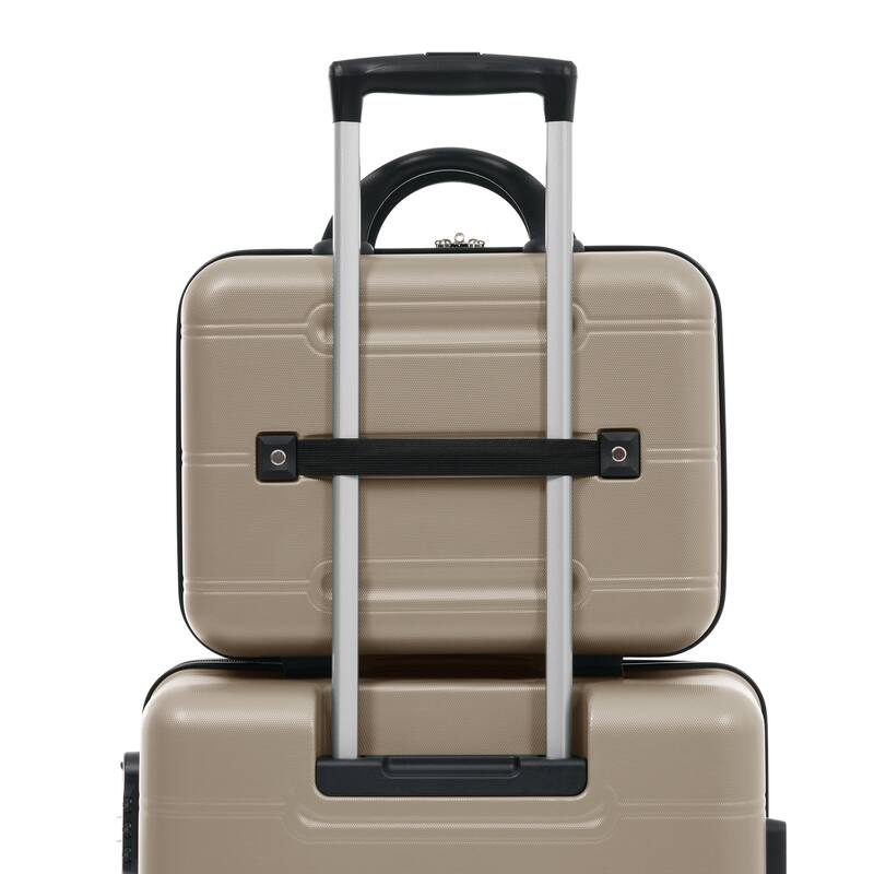 6 Piece Luggage Set, with Double Spinner Wheels Handle Password Lock, 14 IN Cosmetic Case 20/24/28 IN Luggages with Bag