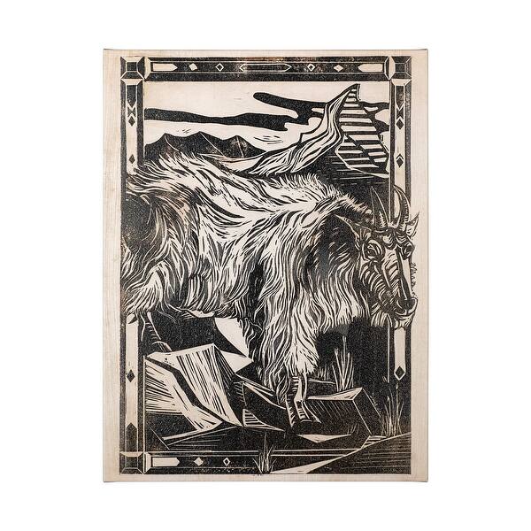 Linocut I (Goat) (40 x 55) Canvas Art Print - Bed Bath & Beyond - 39217603