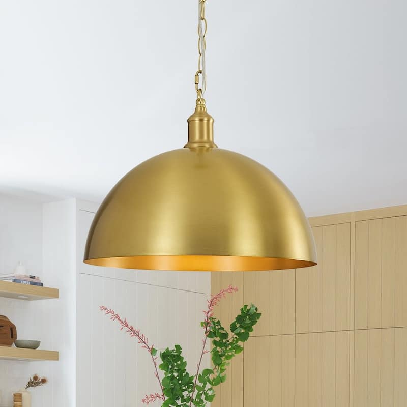 Modern-century Modern 1-Light Island Dome Pendant - 15.7in