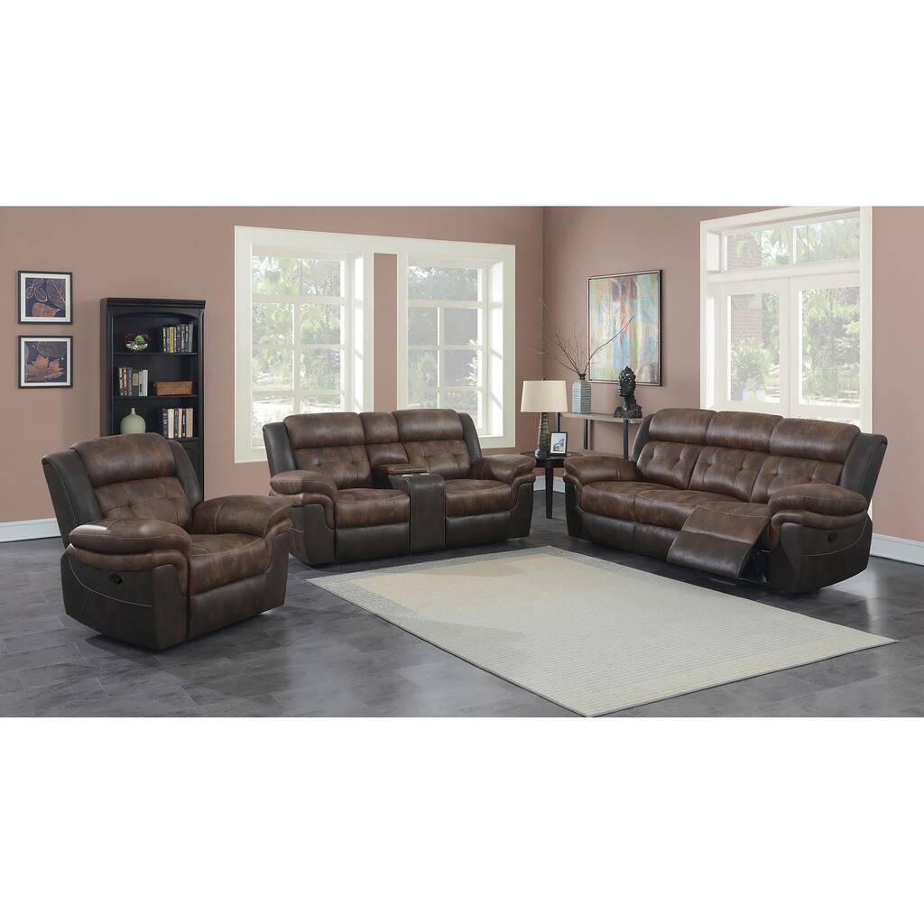 Wildwood 3-piece Tufted Cushion Motion Living Room Set