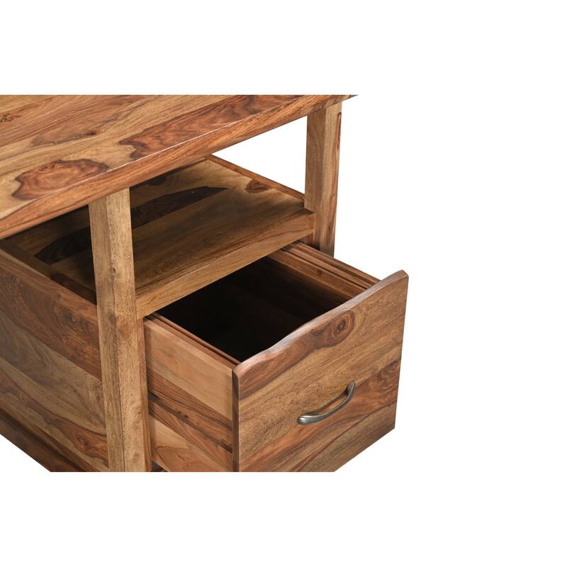 Avenue 2-piece Live Edge Solid Wood Desk Set