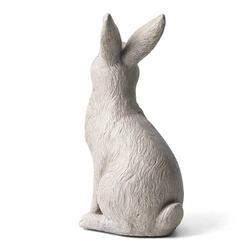 Glitzhome MgO Standing Rabbit Bunny Garden Statue Outdoor Indoor