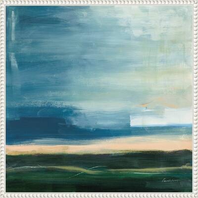 Life Light Landscape by Pamela Munger Framed Canvas Wall Art Print - Sylvie Beaded White
