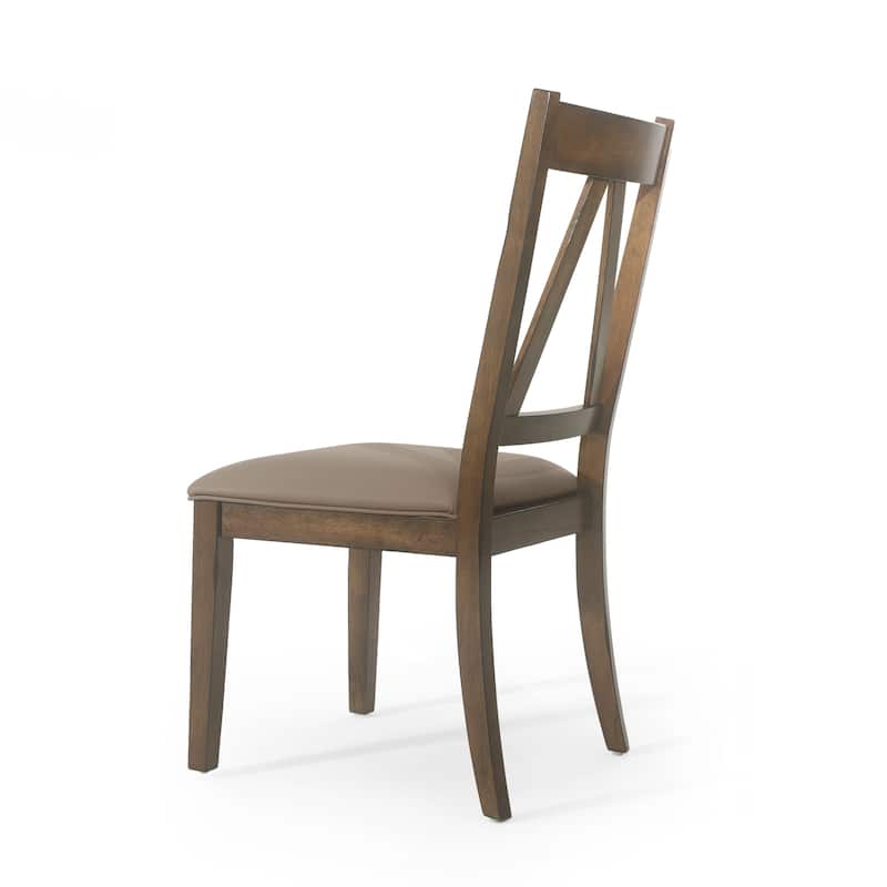 Fairgreens Farmhouse Upholstered Wood Dining Chairs (Set of 2) by Christopher Knight Home - 20.00" L x 22.75" W x 39.00" H