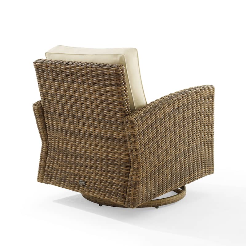 Crosley Bradenton Outdoor Wicker Swivel Rocker Chair