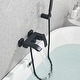 preview thumbnail 1 of 17, Solid Brass Wall Mounted Roman Tub Faucet with Handheld Shower Head