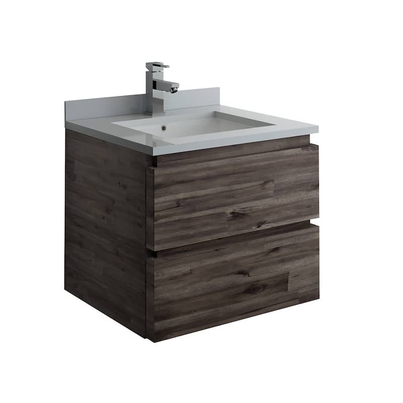 Fresca FCB3124-CWH-U Formosa 24" Wall Mounted Single Basin Vanity Set
